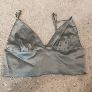 ZARA silky bralette crop